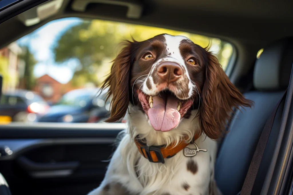 Nissan Sentra back seat cover for English Springer Spaniels